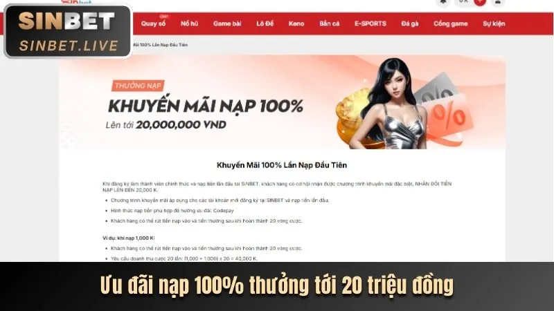 Thưởng chào mừng 888b